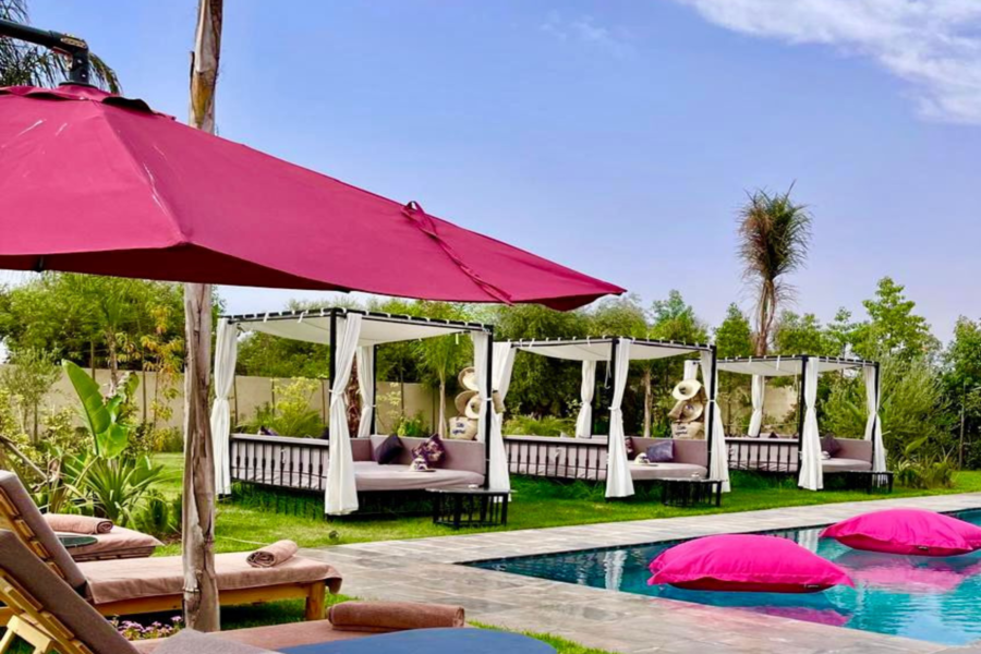 Marrakesch Tageskarte Pool inklusive Mittagessen und Shuttle - Entspannen