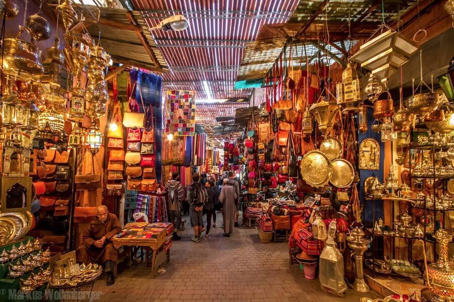 Traditionelle Souks von Marrakesch und Besuch der alten Medina