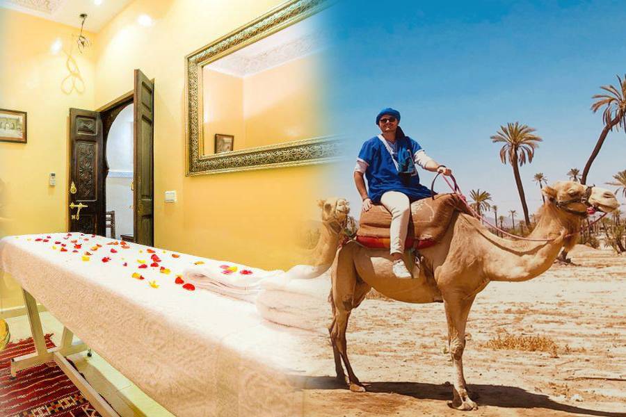 Kamelritt in der Palmeraie zur Spa-Behandlung