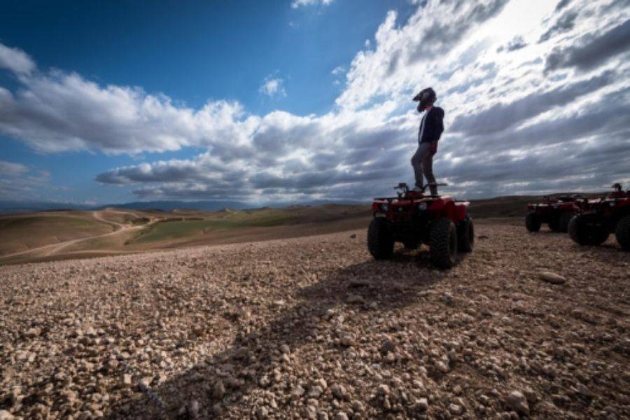 Quad in der Agafay Rocky Desert aus Marrakesch